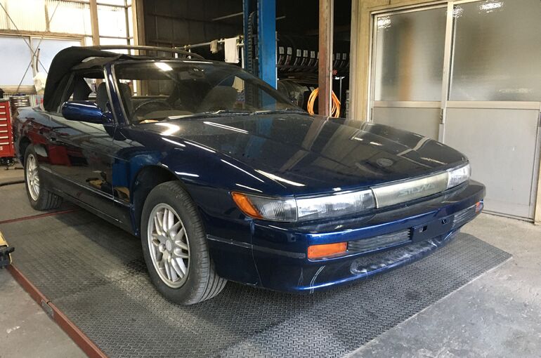 シルビアs13コンバーチブル幌型オープンカー5速MT車検付き 食い止める
